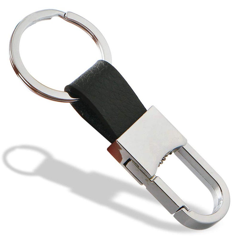 Funny live Car Key Ring Chain Keychain Keyholder Organizer for Men | Leather Key Chain | Creative Small Gifts | Luxury Valet Keychain | Quick Detach -2pack - Image 2